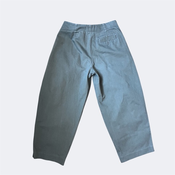 COS Barrel Leg High Waist Cropped Cotton Twill Pants, Size 4 - Picture 4 of 14